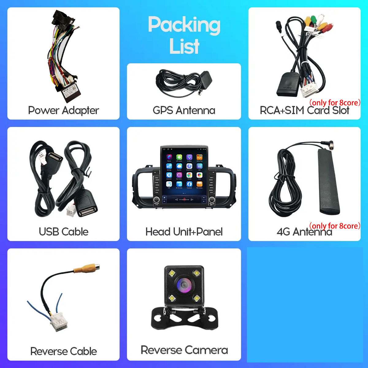 8Core 8+128G Carplay Auto Car  - Cassette Tape Head review and price