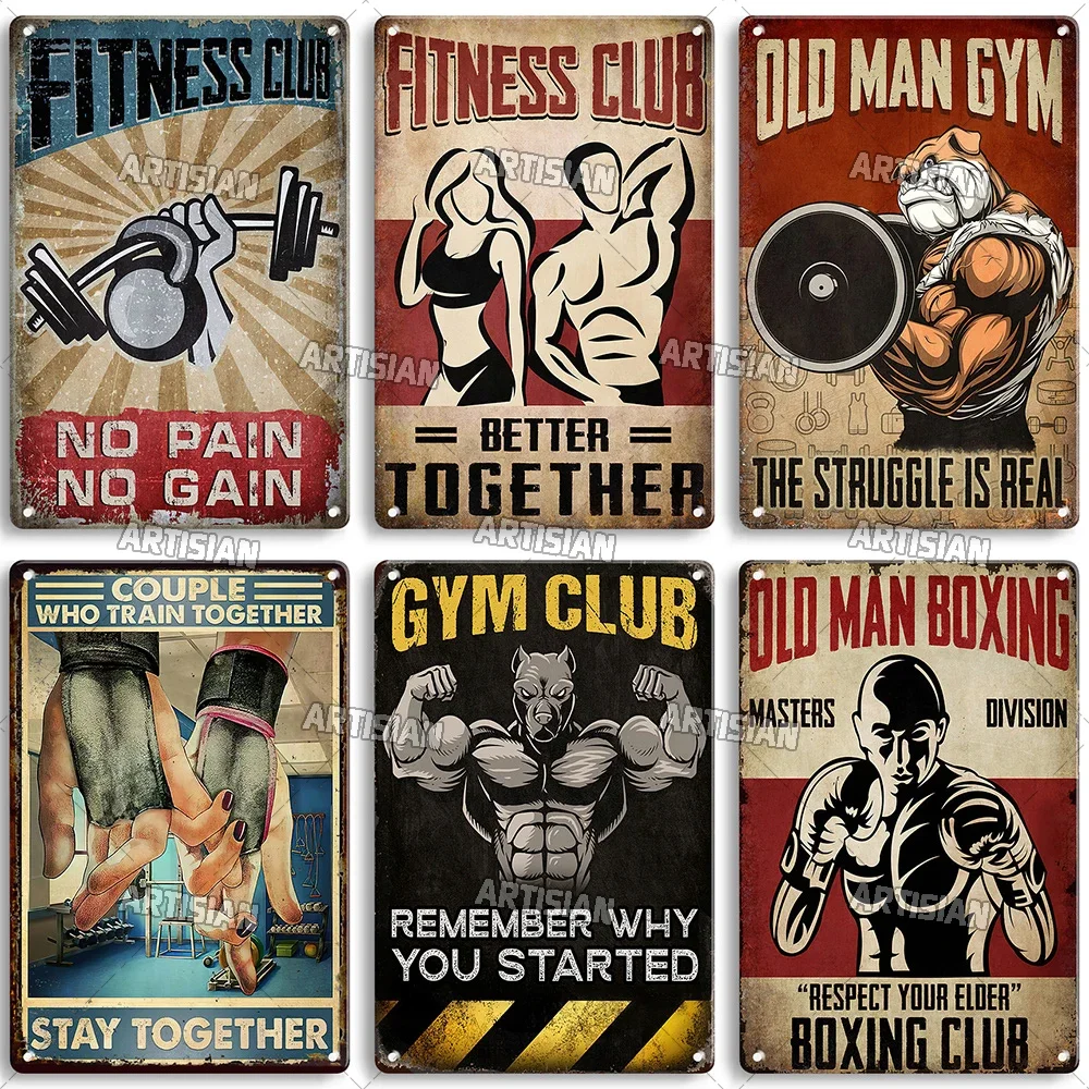 Old Man Gym Club Inspirational - Vintage Collectible Signs review and price