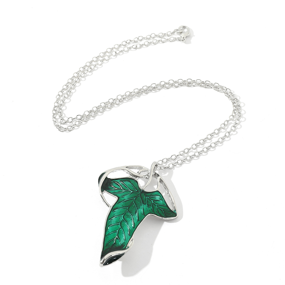 Vintage Green Leaf Pendant Nec - Vintage Items review and price