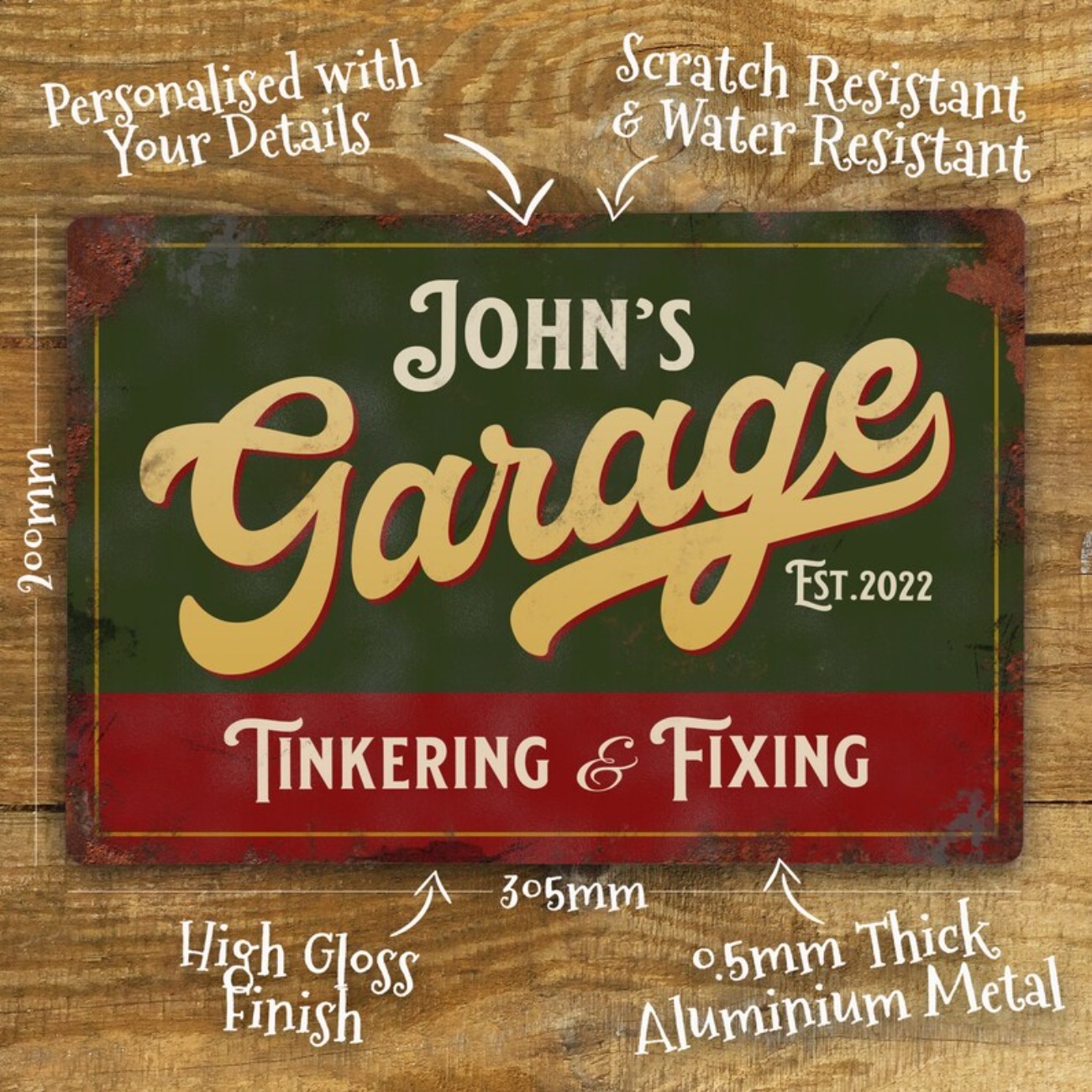 Custom Personalised Garage Met - Vintage Collectible Signs review and price