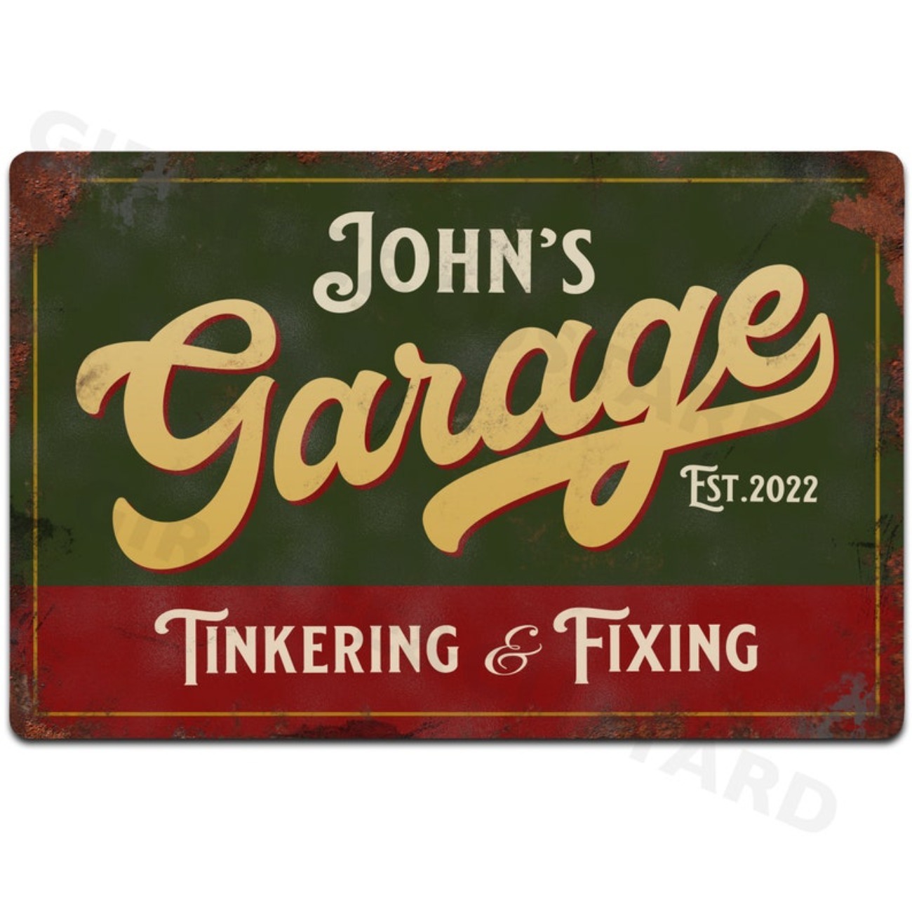 Custom Personalised Garage Met - Vintage Collectible Signs review and price