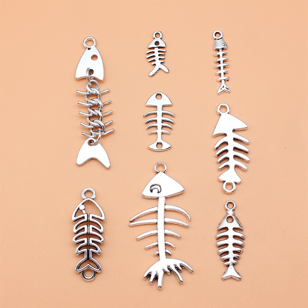 8pcs Antique Silver Color Fish - Vintage Collectible Jewelry review and price